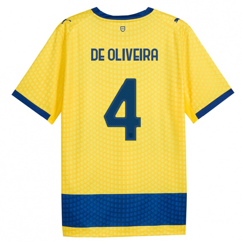 Danxen Herren Luca De Oliveira #4 Gelb Blau Schwarz Auswärtstrikot Trikot 2026/27 T-Shirt Österreich