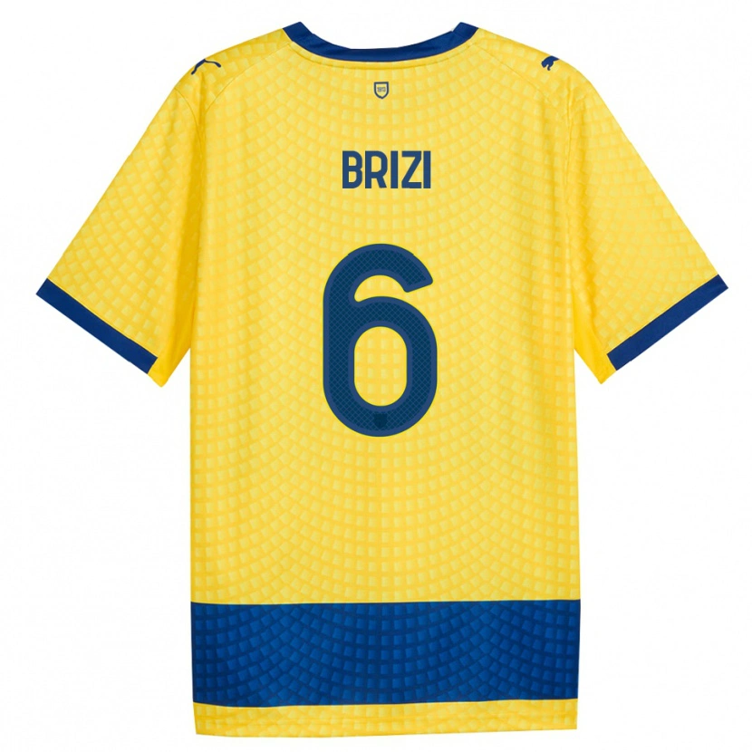 Danxen Herren Andrea Brizi #6 Gelb Blau Schwarz Auswärtstrikot Trikot 2026/27 T-Shirt Österreich