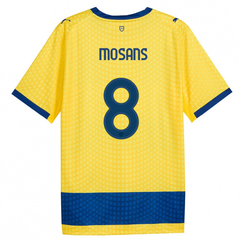 Danxen Herren Kristaps Mosans #8 Gelb Blau Schwarz Auswärtstrikot Trikot 2026/27 T-Shirt Österreich