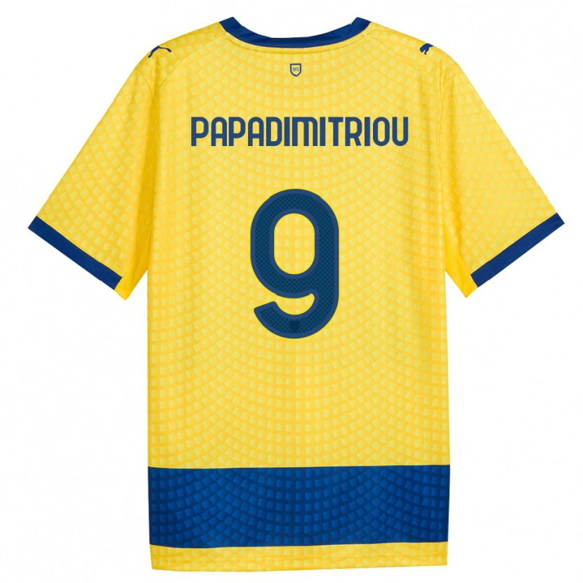 Danxen Herren Eirinaios Papadimitriou #9 Gelb Blau Schwarz Auswärtstrikot Trikot 2026/27 T-Shirt Österreich