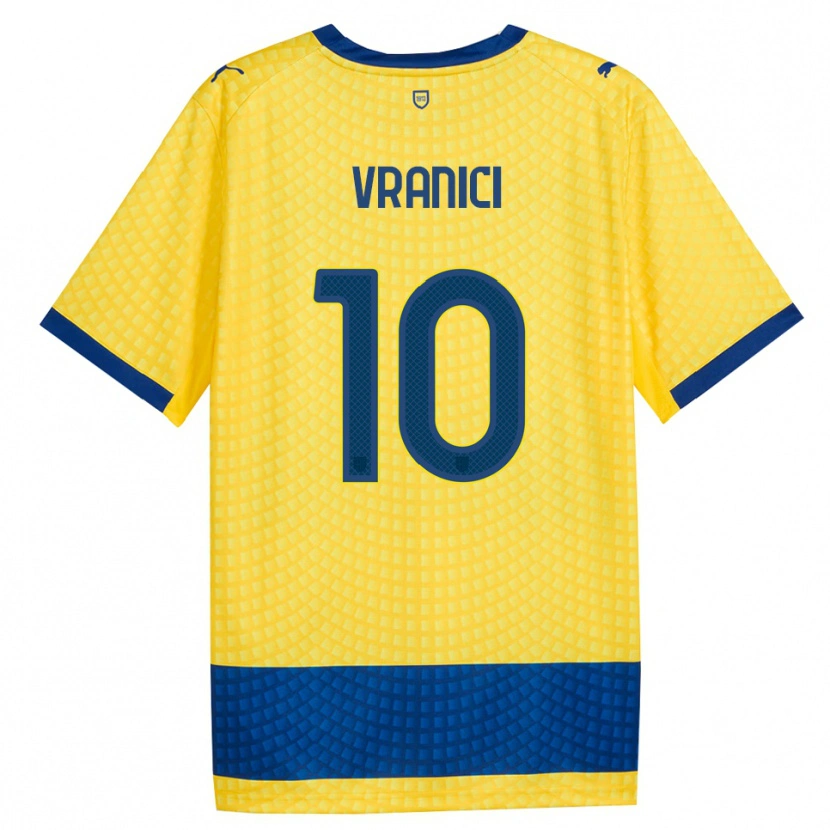 Danxen Herren Dean Vranici #10 Gelb Blau Schwarz Auswärtstrikot Trikot 2026/27 T-Shirt Österreich