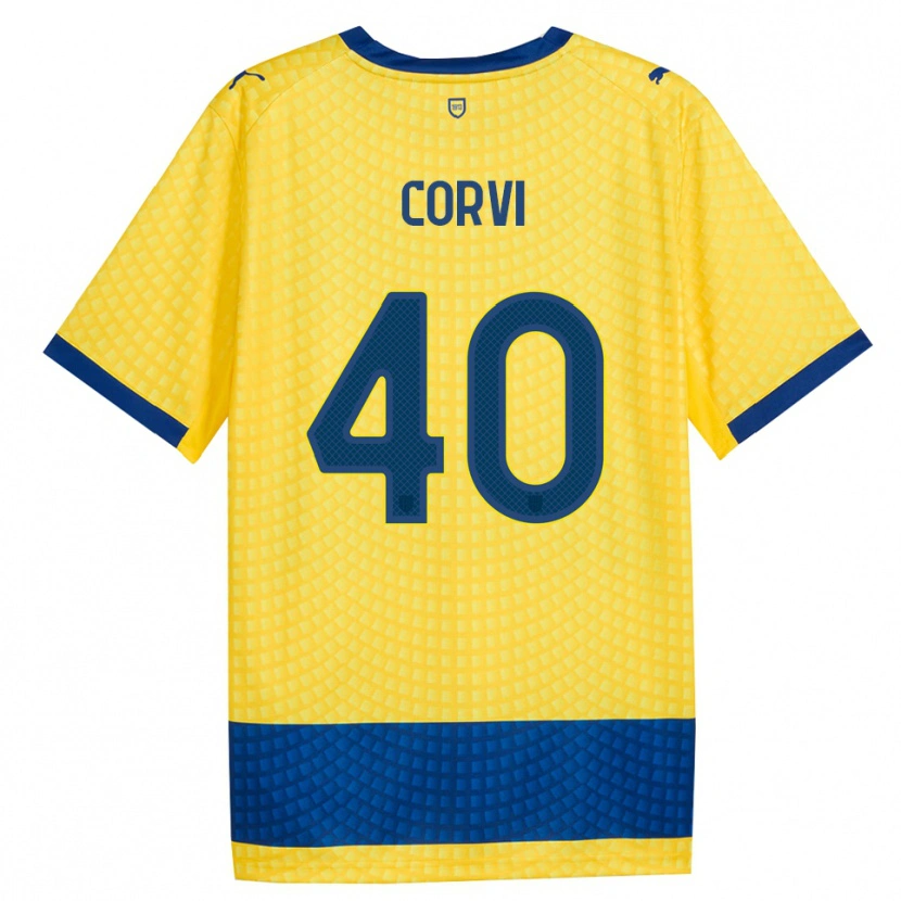 Danxen Herren Edoardo Corvi #40 Gelb Blau Schwarz Auswärtstrikot Trikot 2026/27 T-Shirt Österreich