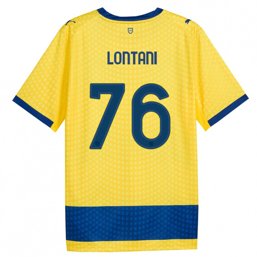 Danxen Herren Simone Lontani #76 Gelb Blau Schwarz Auswärtstrikot Trikot 2026/27 T-Shirt Österreich