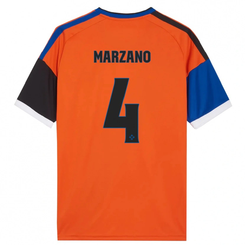 Danxen Herren Michelangelo Marzano #4 Orange Blau Schwarz Weiß Auswärtstrikot Trikot 2026/27 T-Shirt Österreich