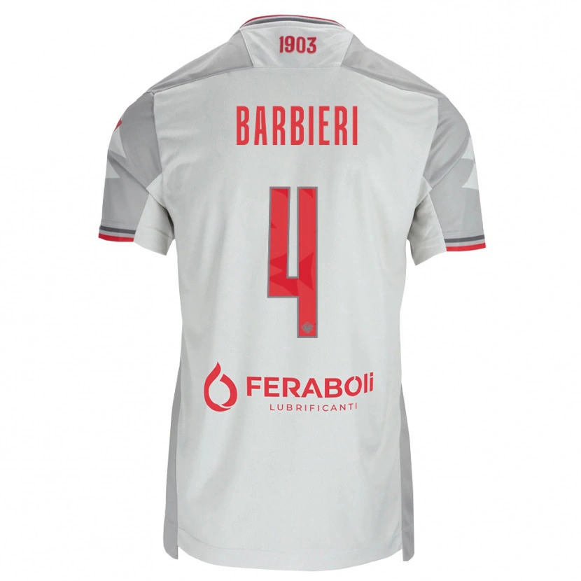 Danxen Herren Tommaso Barbieri #4 Grau Weiß Rot Auswärtstrikot Trikot 2026/27 T-Shirt Österreich