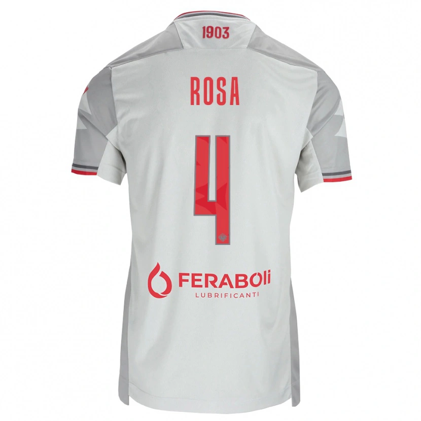 Danxen Herren Riccardo Rosa #4 Grau Weiß Rot Auswärtstrikot Trikot 2026/27 T-Shirt Österreich