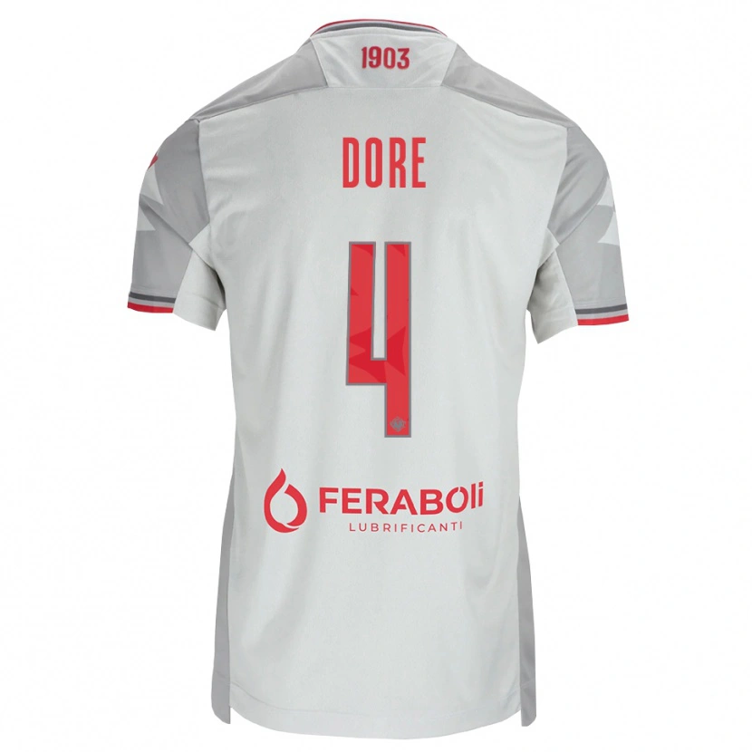 Danxen Herren Salvatore Dore #4 Grau Weiß Rot Auswärtstrikot Trikot 2026/27 T-Shirt Österreich