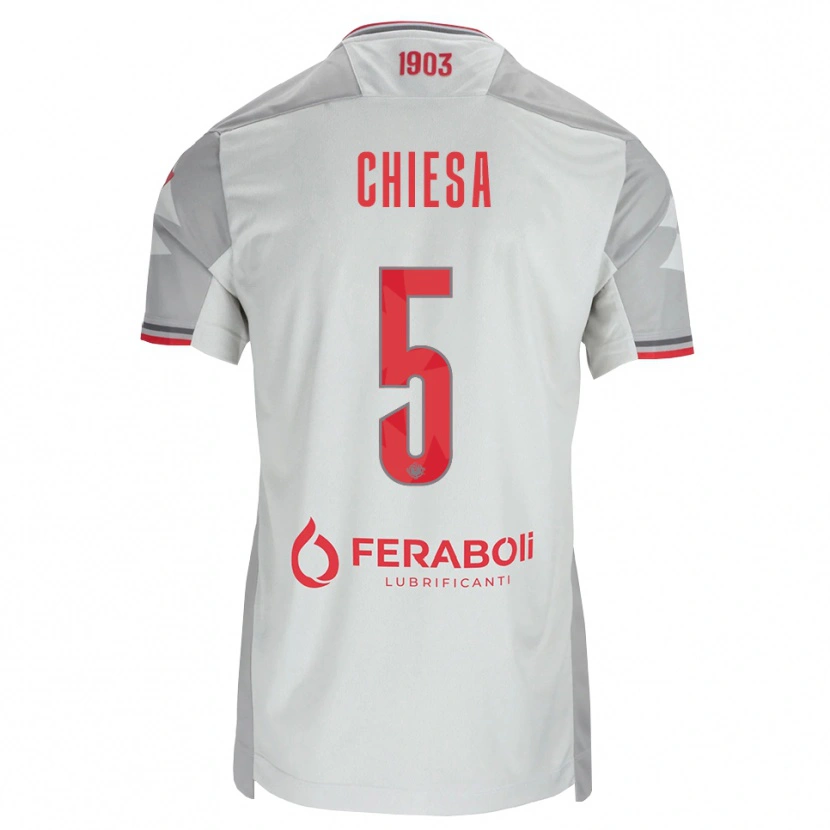 Danxen Herren Mattia Chiesa #5 Grau Weiß Rot Auswärtstrikot Trikot 2026/27 T-Shirt Österreich