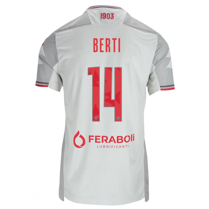 Danxen Herren Tommaso Berti #14 Grau Weiß Rot Auswärtstrikot Trikot 2026/27 T-Shirt Österreich