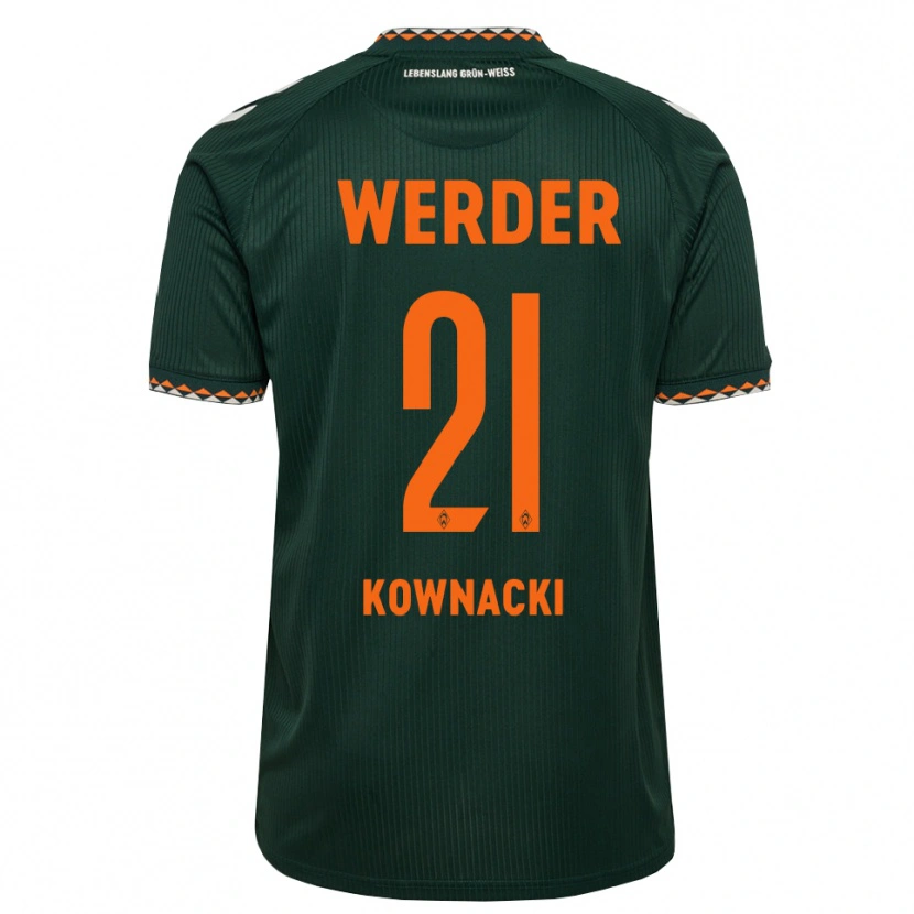 Danxen Herren Dawid Kownacki #21 Dunkelgrün Orange Weiß Auswärtstrikot Trikot 2026/27 T-Shirt Österreich