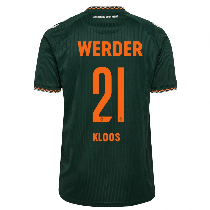 Danxen Herren Arthur Kloos #21 Dunkelgrün Orange Weiß Auswärtstrikot Trikot 2026/27 T-Shirt Österreich