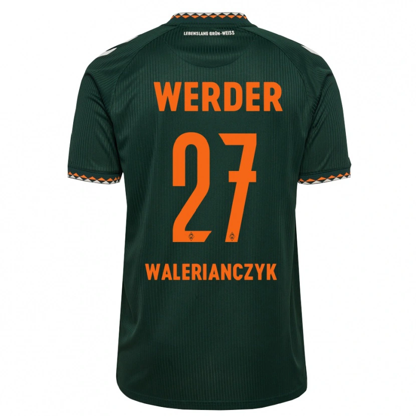 Danxen Herren Dennis Walerianczyk #27 Dunkelgrün Orange Weiß Auswärtstrikot Trikot 2026/27 T-Shirt Österreich