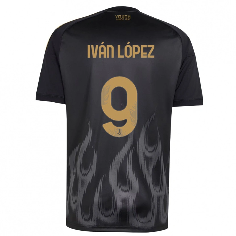 Danxen Herren Iván López #9 Schwarz Braun Ausweichtrikot Trikot 2026/27 T-Shirt Österreich