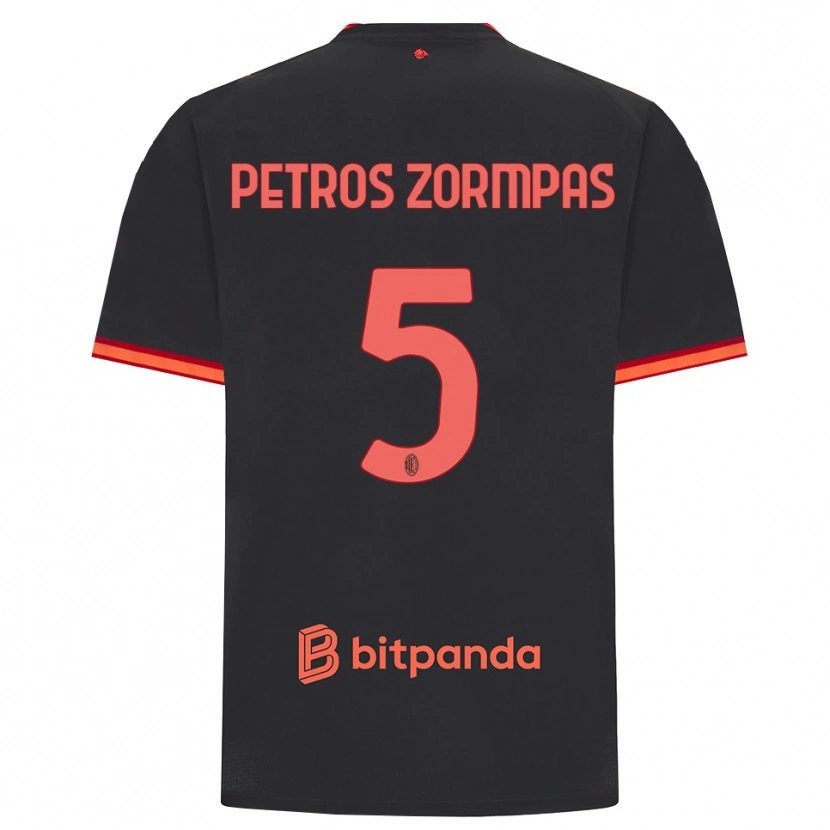 Danxen Herren Spyridon Petros Zorbas #5 Schwarz Rot Ausweichtrikot Trikot 2026/27 T-Shirt Österreich