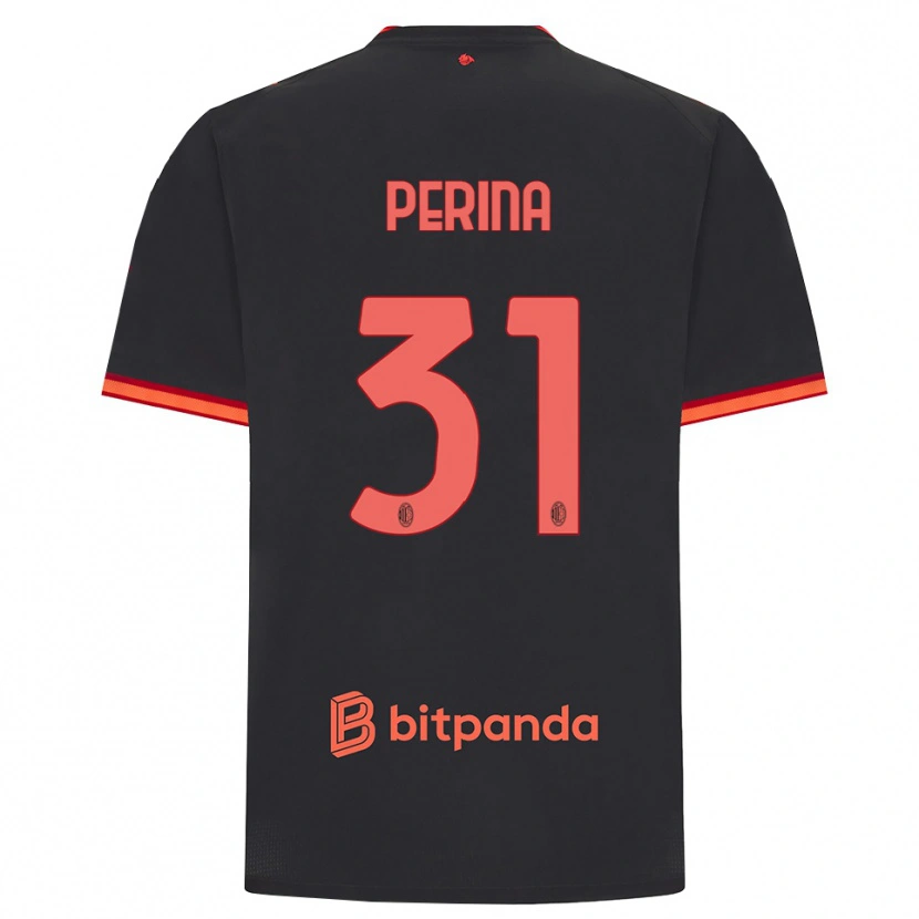 Danxen Herren Gioele Perina #31 Schwarz Rot Ausweichtrikot Trikot 2026/27 T-Shirt Österreich