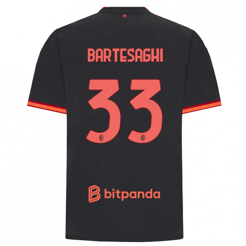 Danxen Herren Davide Bartesaghi #33 Schwarz Rot Ausweichtrikot Trikot 2026/27 T-Shirt Österreich