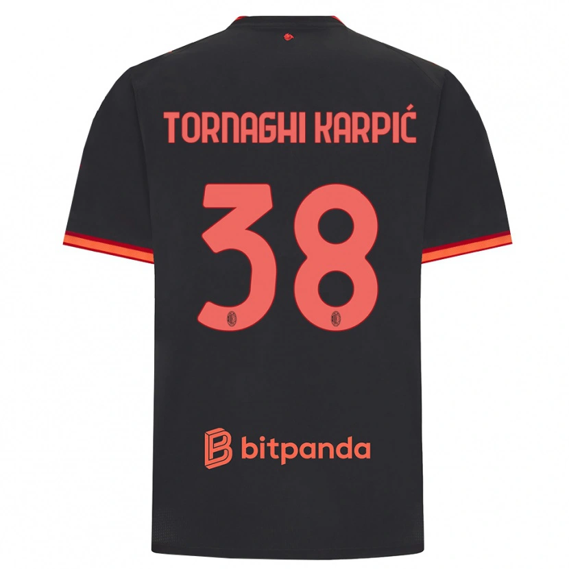 Danxen Herren Lavinia Tornaghi Karpić #38 Schwarz Rot Ausweichtrikot Trikot 2026/27 T-Shirt Österreich