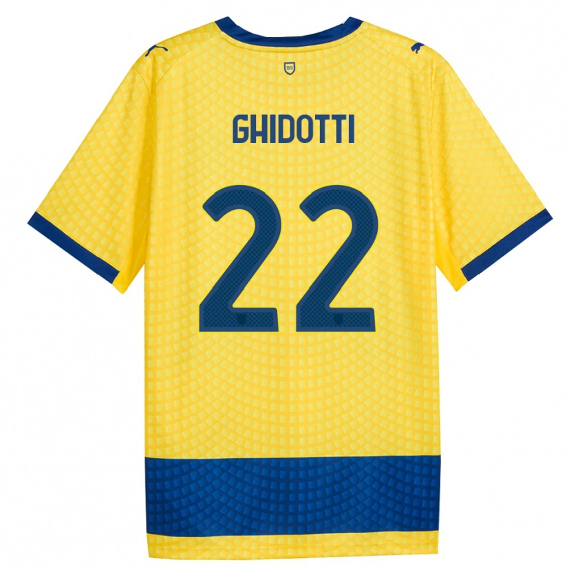 Danxen Herren Simone Ghidotti #22 Gelb Blau Schwarz Auswärtstrikot Trikot 2026/27 T-Shirt Österreich