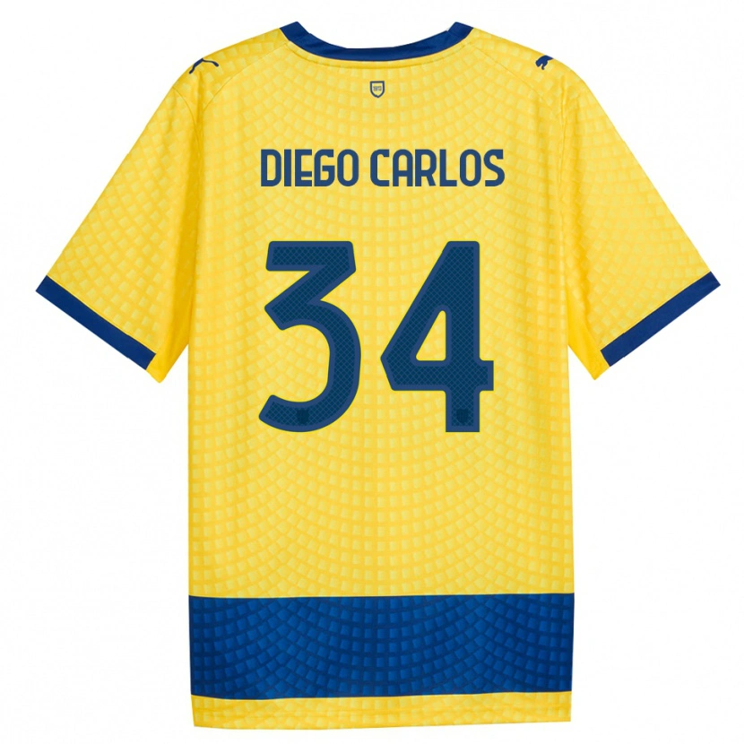 Danxen Herren Diego Carlos #34 Gelb Blau Schwarz Auswärtstrikot Trikot 2026/27 T-Shirt Österreich