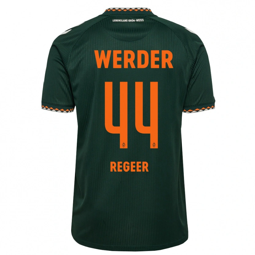 Danxen Damen Youri Regeer #44 Dunkelgrün Orange Weiß Auswärtstrikot Trikot 2026/27 T-Shirt Österreich