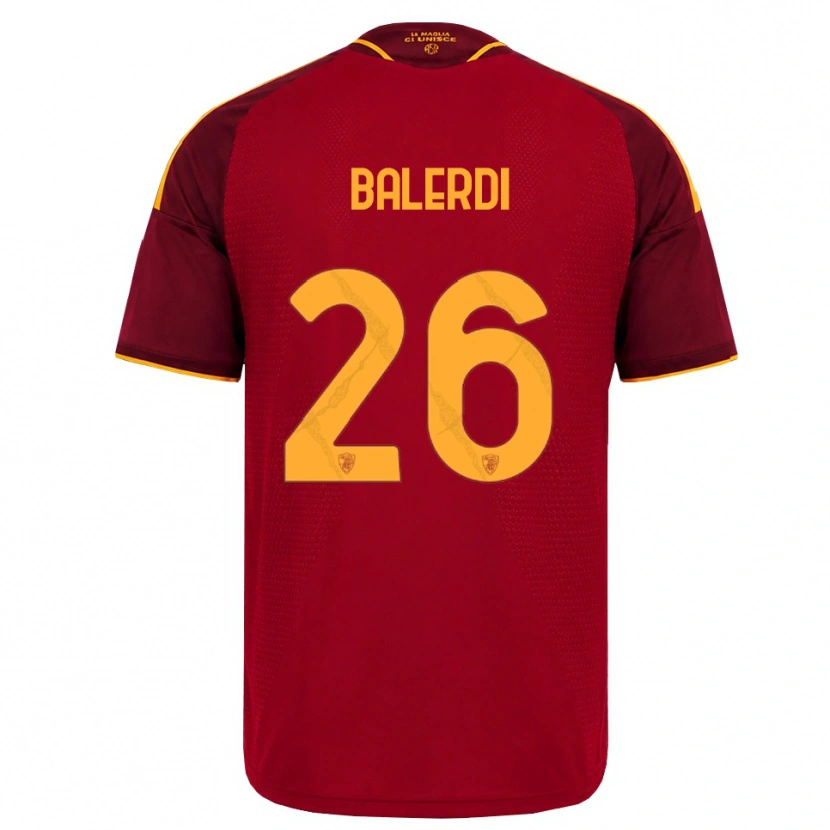 Danxen Damen Leonardo Balerdi #26 Rot Gold Gelb Heimtrikot Trikot 2026/27 T-Shirt Österreich