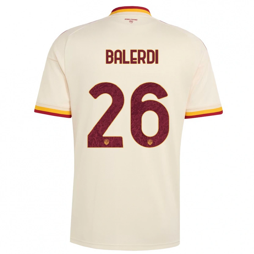 Danxen Damen Leonardo Balerdi #26 Champagner Rot Gelb Auswärtstrikot Trikot 2026/27 T-Shirt Österreich