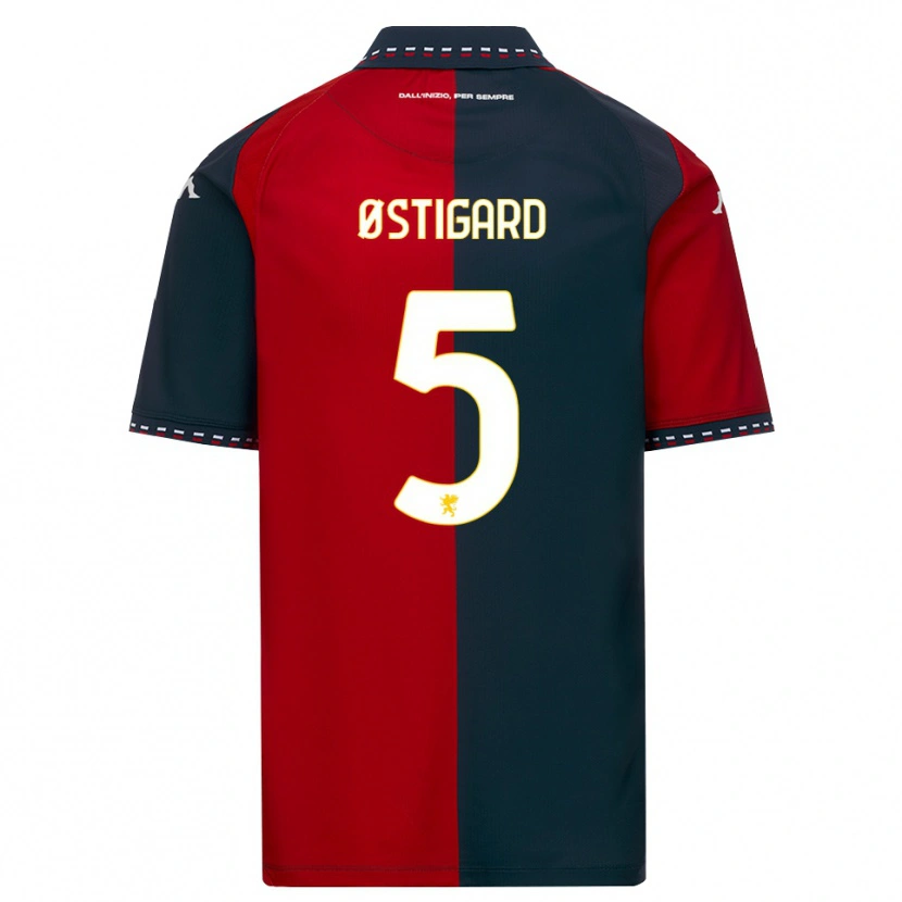 Danxen Damen Leo Østigård #5 Rot Schwarz Weiß Heimtrikot Trikot 2026/27 T-Shirt Österreich