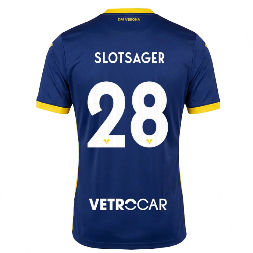 Danxen Damen Tobias Slotsager #28 Königsblau Gelb Weiß Heimtrikot Trikot 2026/27 T-Shirt Österreich