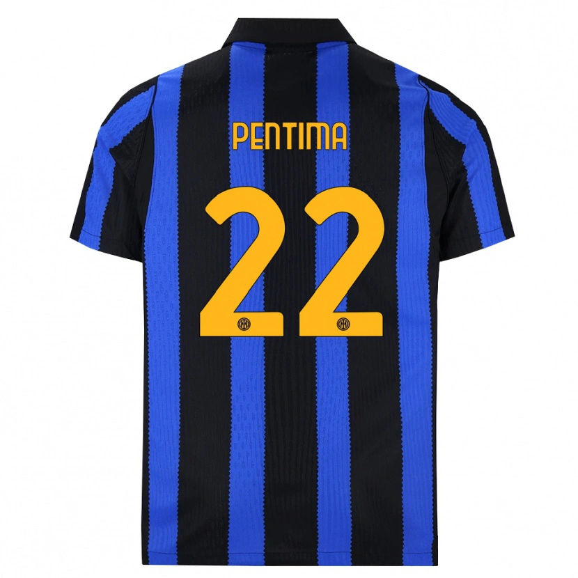 Danxen Damen Alessandro Pentima #22 Schwarz Blau Gelb Heimtrikot Trikot 2026/27 T-Shirt Österreich