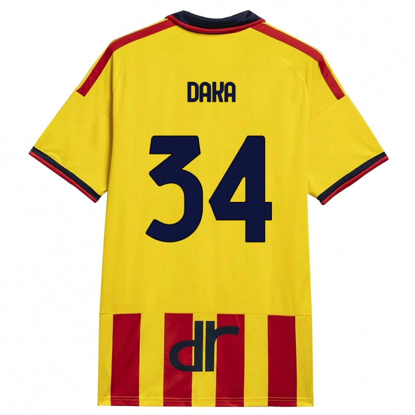 Danxen Damen Dario Daka #34 Gelb Rot Heimtrikot Trikot 2026/27 T-Shirt Österreich