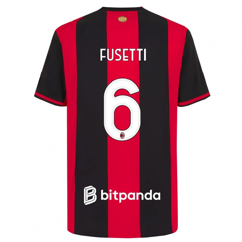 Danxen Damen Laura Fusetti #6 Rot Schwarz Weiß Heimtrikot Trikot 2026/27 T-Shirt Österreich