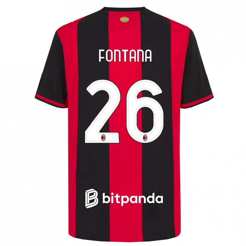 Danxen Damen Francesco Fontana #26 Rot Schwarz Weiß Heimtrikot Trikot 2026/27 T-Shirt Österreich