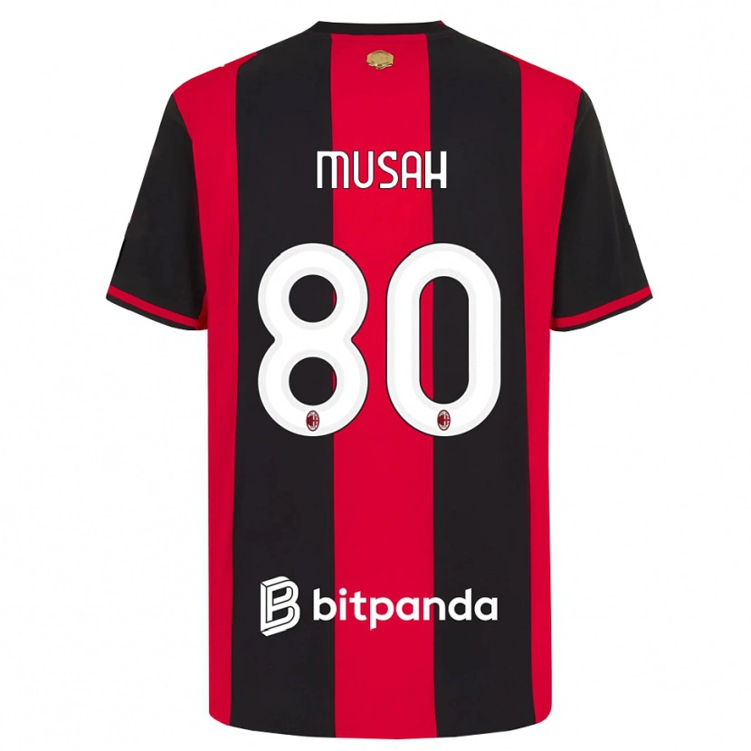 Danxen Damen Yunus Musah #80 Rot Schwarz Weiß Heimtrikot Trikot 2026/27 T-Shirt Österreich