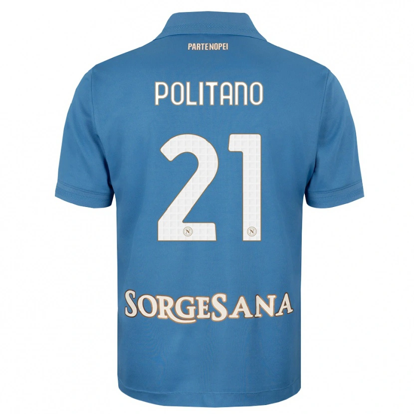 Danxen Damen Matteo Politano #21 Nebelblau Weiß Heimtrikot Trikot 2026/27 T-Shirt Österreich