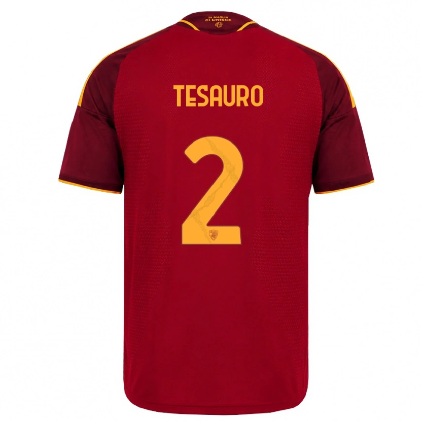 Danxen Damen Emanuele Tesauro #2 Rot Gold Gelb Heimtrikot Trikot 2026/27 T-Shirt Österreich
