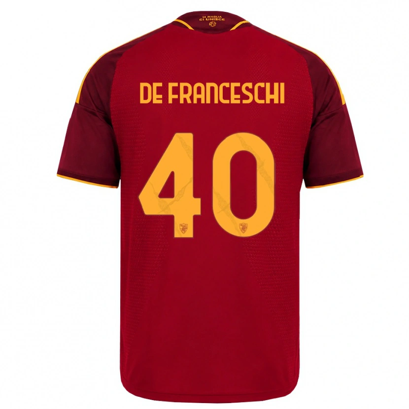Danxen Damen Leonardo De Franceschi #40 Rot Gold Gelb Heimtrikot Trikot 2026/27 T-Shirt Österreich