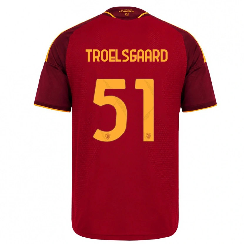 Danxen Damen Sanne Troelsgaard #51 Rot Gold Gelb Heimtrikot Trikot 2026/27 T-Shirt Österreich
