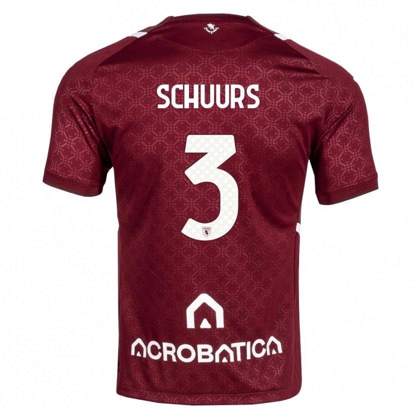 Danxen Damen Perr Schuurs #3 Burgund Weiß Heimtrikot Trikot 2026/27 T-Shirt Österreich