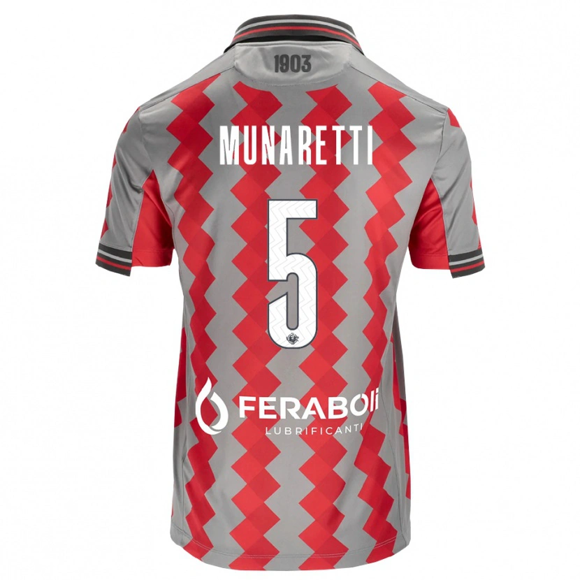 Danxen Damen Luca Munaretti #5 Grau Rot Weiß Heimtrikot Trikot 2026/27 T-Shirt Österreich