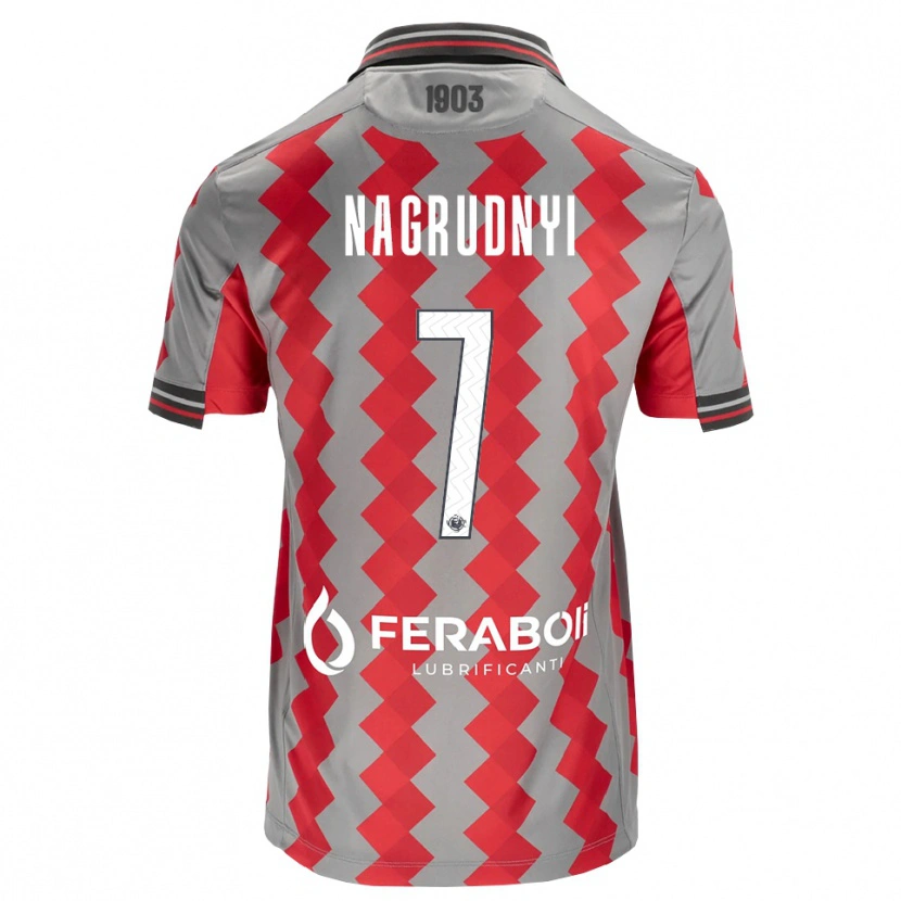 Danxen Damen Vladyslav Nagrudnyi #7 Grau Rot Weiß Heimtrikot Trikot 2026/27 T-Shirt Österreich