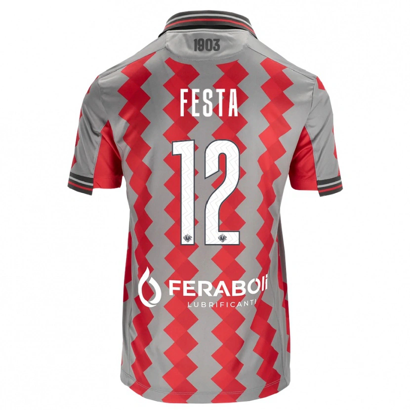 Danxen Damen Marco Festa #12 Grau Rot Weiß Heimtrikot Trikot 2026/27 T-Shirt Österreich