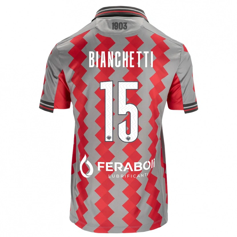 Danxen Damen Matteo Bianchetti #15 Grau Rot Weiß Heimtrikot Trikot 2026/27 T-Shirt Österreich