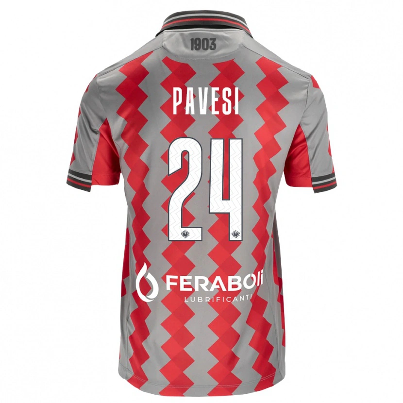 Danxen Damen Davide Pavesi #24 Grau Rot Weiß Heimtrikot Trikot 2026/27 T-Shirt Österreich