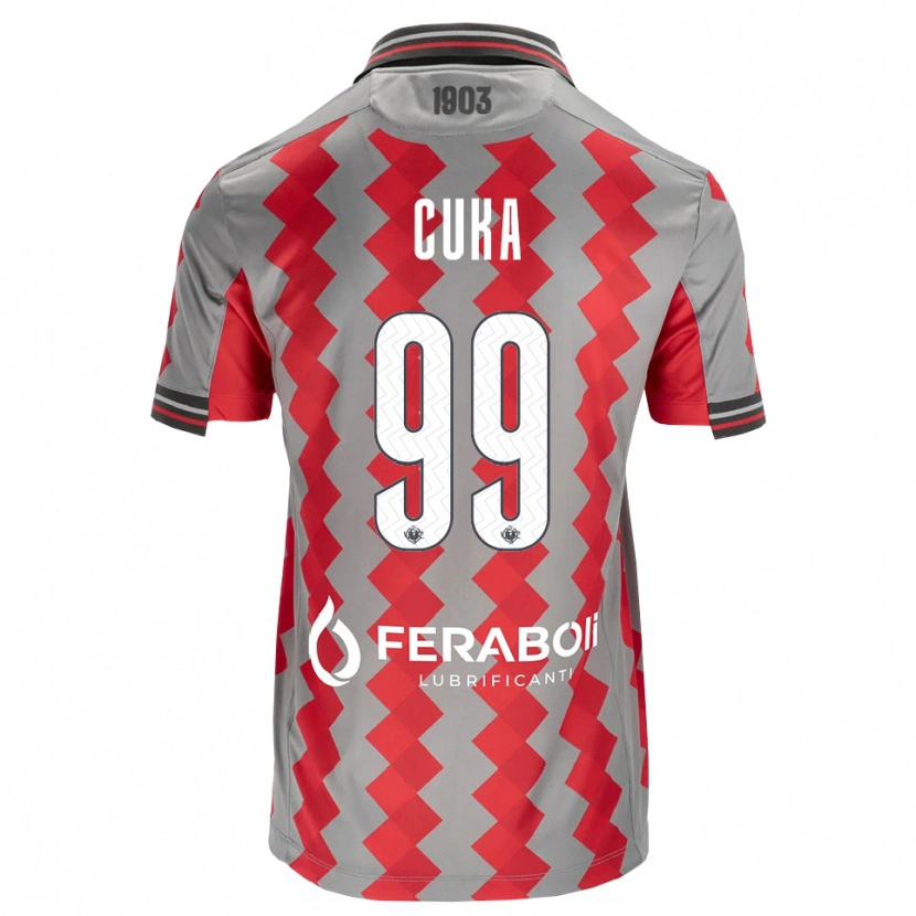 Danxen Damen Samuel Cuka #99 Grau Rot Weiß Heimtrikot Trikot 2026/27 T-Shirt Österreich