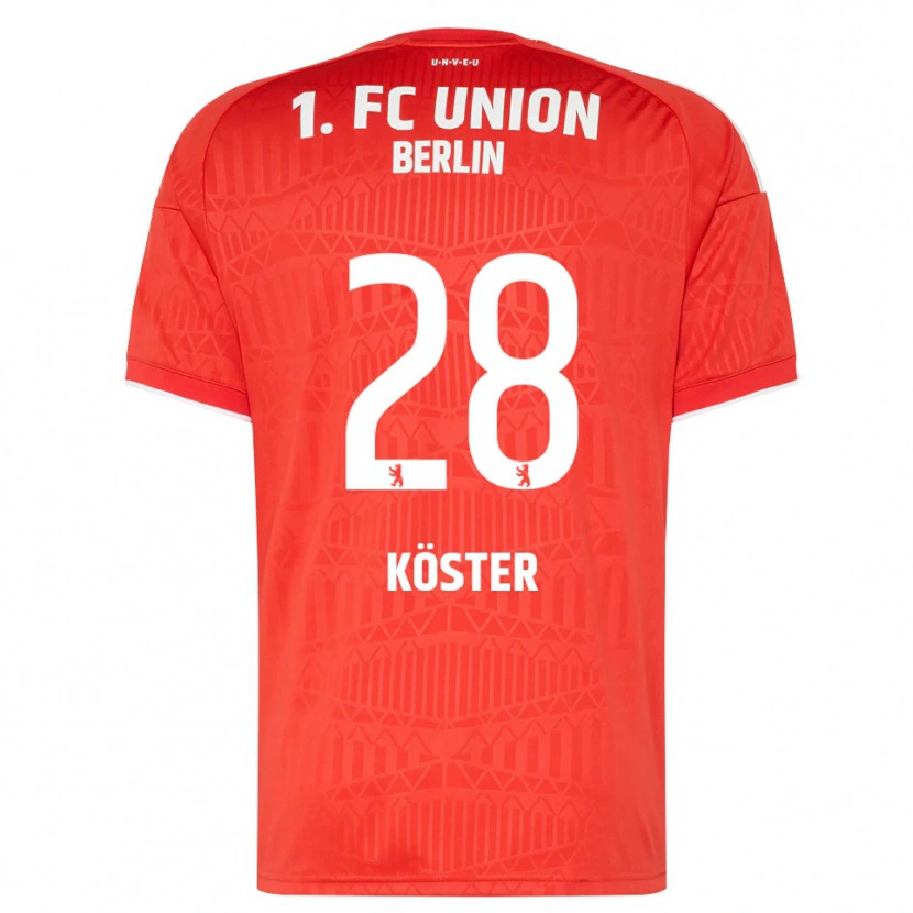 Danxen Damen Leonie Köster #28 Rot Weiß Heimtrikot Trikot 2026/27 T-Shirt Österreich