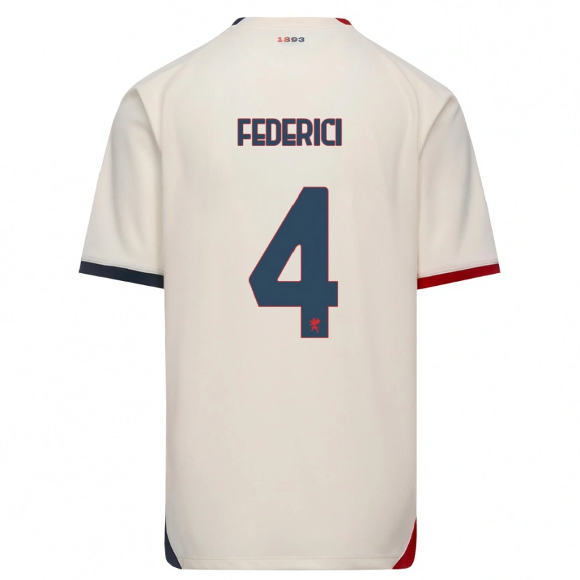 Danxen Damen Matteo Federici #4 Creme Rot Auswärtstrikot Trikot 2026/27 T-Shirt Österreich