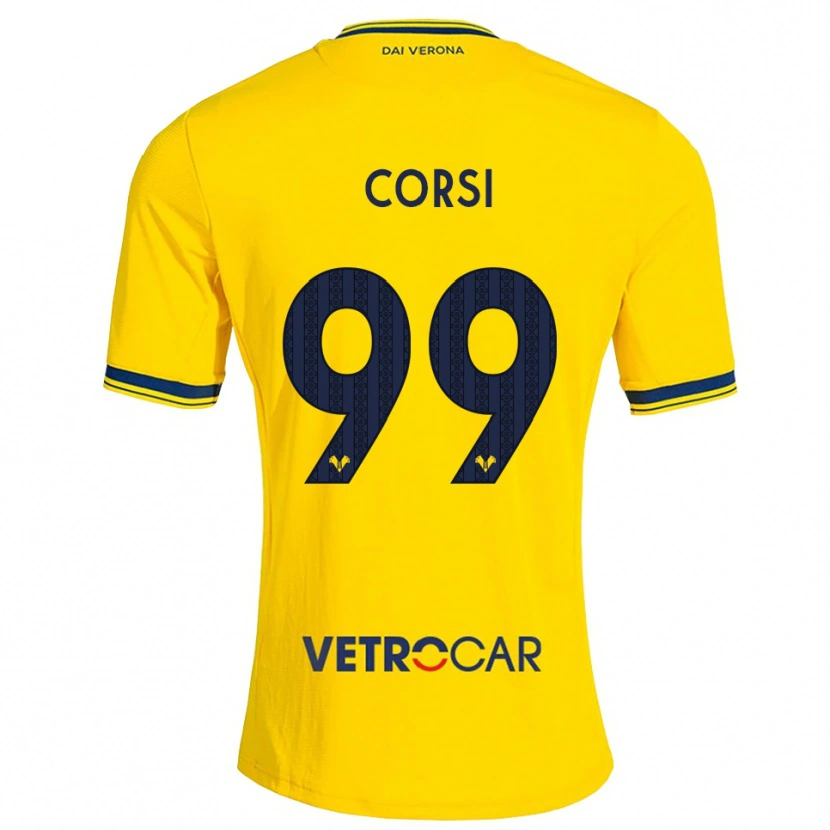 Danxen Damen Sara Corsi #99 Gelb Rot Auswärtstrikot Trikot 2026/27 T-Shirt Österreich
