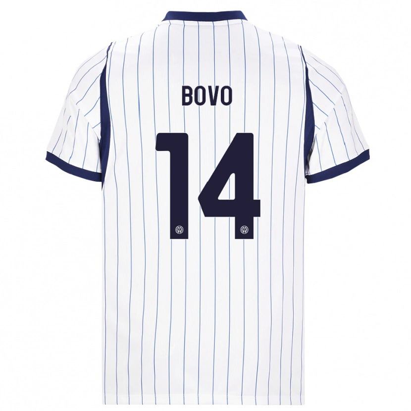 Danxen Damen Leonardo Bovo #14 Weiß Dunkelblau Auswärtstrikot Trikot 2026/27 T-Shirt Österreich