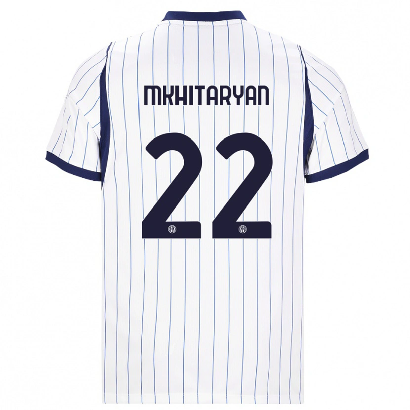 Danxen Damen Henrikh Mkhitaryan #22 Weiß Dunkelblau Auswärtstrikot Trikot 2026/27 T-Shirt Österreich