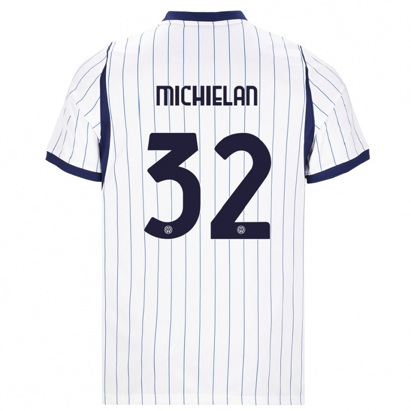 Danxen Damen Mattia Michielan #32 Weiß Dunkelblau Auswärtstrikot Trikot 2026/27 T-Shirt Österreich